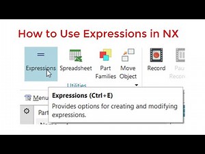 How to Use Expressions Command in NX (With Narration) || C for CAD ||