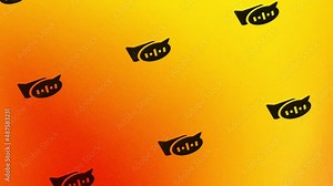 spinning voice message icon animation on orange and yellow