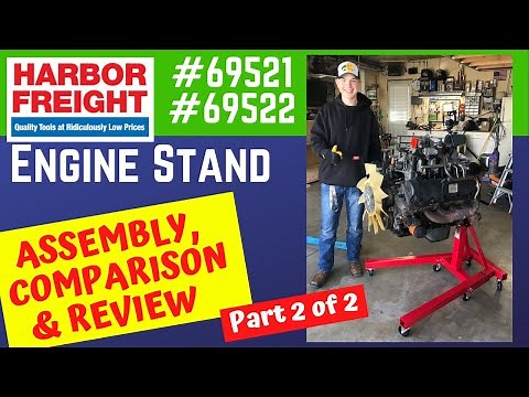 Harbor Freight Engine Stand Assembly, Review & Comparison (69521 & 69522) Part 2 of 2