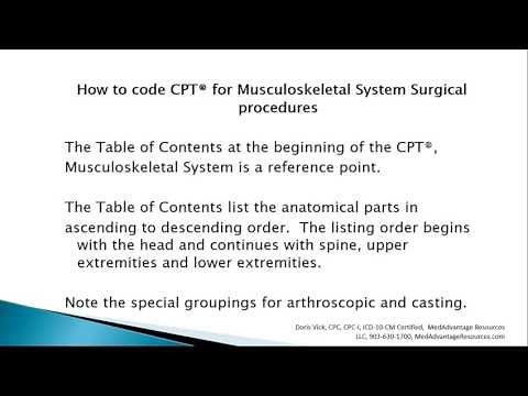 How to Code CPT® for Musculoskeletal System Surgical Procedures