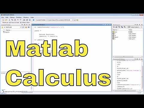 Matlab Tutorial - 54 - Taking Derivatives in Calculus