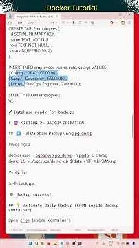 PostgreSQL Backup & Restore in Docker with Cron 🐘 | Automated DB Backup Tutorial #postgresqlbackup