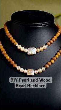 Beyond Boho | DIY Pearl and Wood Bead Necklace #firemountaingems #diyjewelrymaking #jewelrytrends