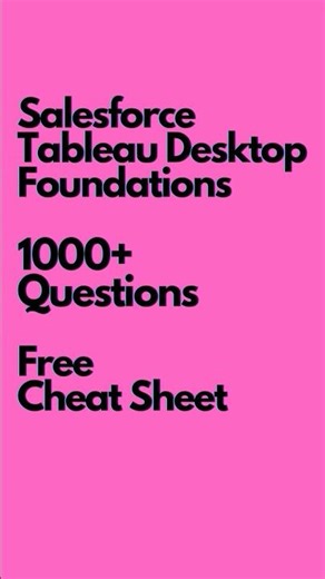 Tableau Desktop Foundations course #tableauexam #tableaufoundations #howtopasstableau