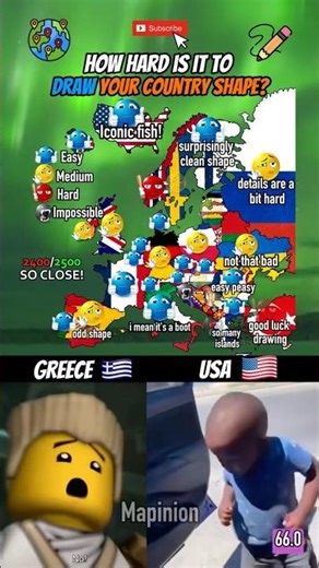 How Hard Is It To Draw Your Country’s Shape? #shorts