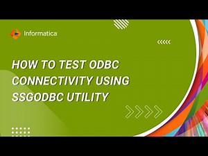 How to Test ODBC Connectivity Using SSGODBC Utility