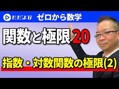 【ゼロから数学】関数と極限20 指数対数関数の極限（応用題）*