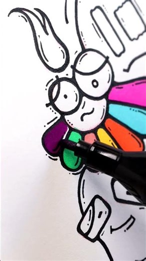 Colorful Chaos Doodle Drawing | How to Draw Doodle Art for Beginners | Cute Doodles #shorts #drawing