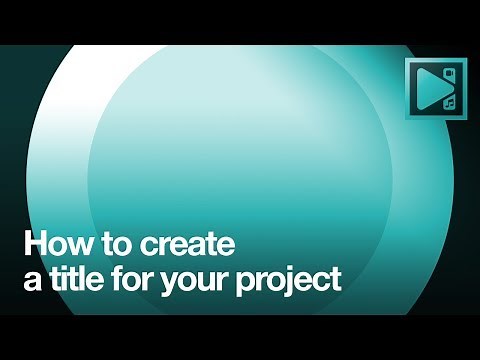 How to create an animated title for a video in VSDC