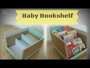 DIY Baby bookshelf from cardboard