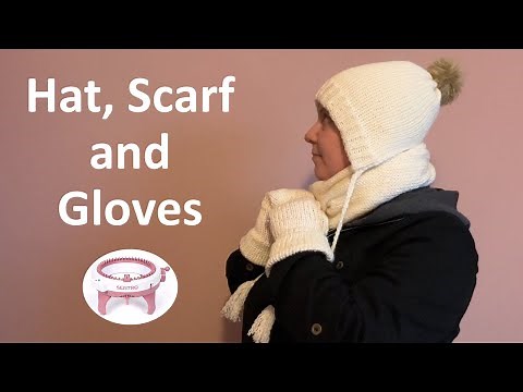 Sentro Knitting Machine: Hat / Hood, Scarf and Mittens | Beginner friendly, free patterns 🧶