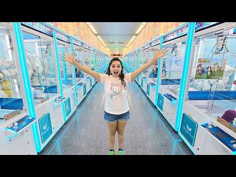 There are 100's of Claw Machines at this Arcade!