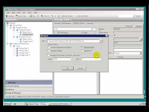 OSIsoft: Import/export AF objects using XML with the PI System Explorer. v2010