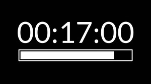 Download 20 seconds countdown timer with white progress bar ideal for countdowns, timers, presentations, and educational for free
