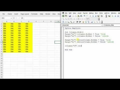 Part 37 - VBA Code to Instantly Hide or Unhide Columns in Excel (Step-by-Step Tutorial) | Hindi