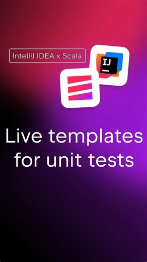 IntelliJ IDEA x Scala: Live templates for unit tests