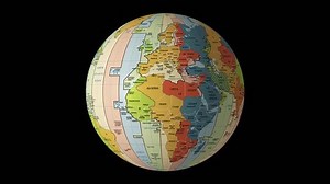 Earth Globe Time Zones Map Spin Stock Footage Video (100% Royalty-free) 29986624 | Shutterstock