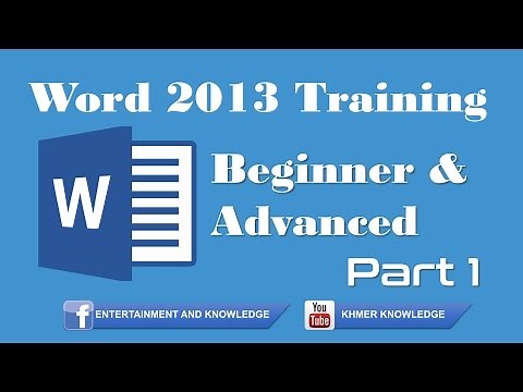 Word 2013 for Beginners Part 1 : How to Open and Save a Word 2013