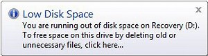 Is the Recovery D Drive Almost Full? Find out how to Stop the Alert!