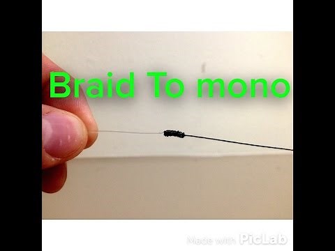 How to tie BRAIDED fishing line to FLUOROCARBON LEADER- easiest and smallest knot