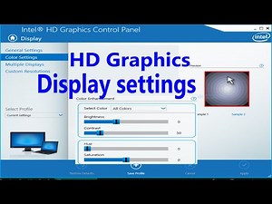 HD Graphics Display settings in Windows 10