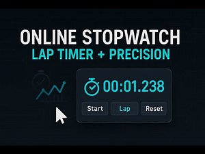 Online Stopwatch with Lap Timer and Millisecond Precision for FREE