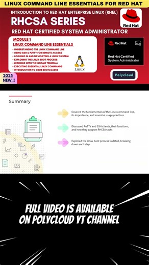 Linux Command Line Essentials for Red Hat (RHEL) | RHCSA Beginner Tutorial 2025 - Summary