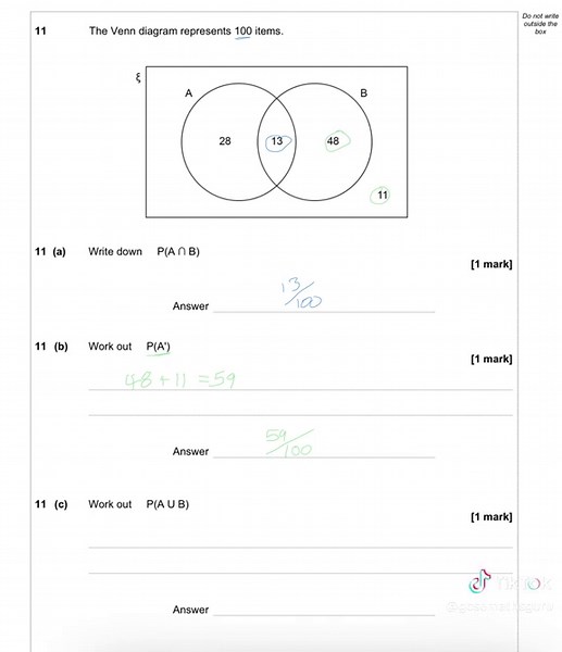 GCSE Maths Higher Paper: Venn Diagrams and Probability