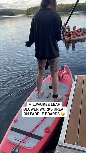 5.5K views · 58 reactions | So we’ve been up to camp! Leaf blower from Milwaukee Tool #themadbrooker #milwaukee #paddleboarding #airpower #shenanigans | The Mad Brooker | Facebook