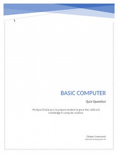 Computer Basics Quiz Question