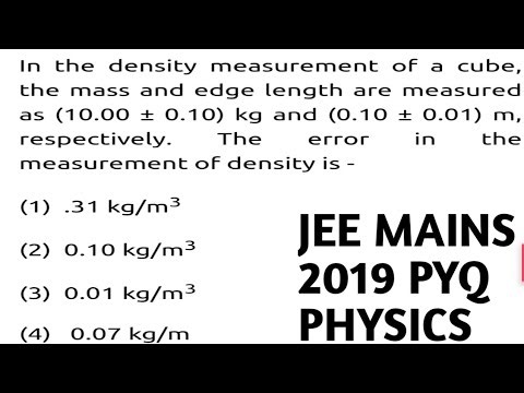 ERROR IN MEASUREMENT | JEE MAINS में ज्यादा पूछे जाने वाले सवाल 🤔🤔