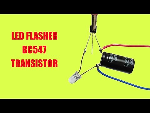 LED Flasher Circuit Using BC547 | The Simplest