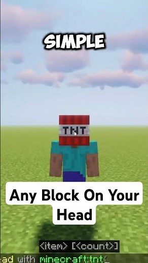 How To Put Any Block On Your Head (Minecraft Tutorial)!
