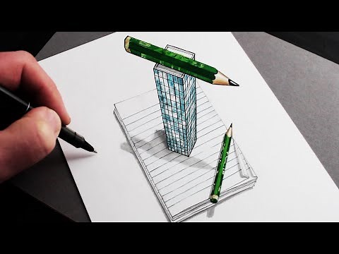 How To Draw 3D Building Trick Art