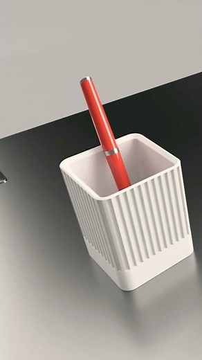 Design a Modern Pen Holder in Fusion – Industrial 3D Print Ready