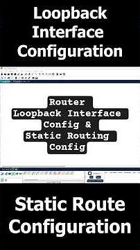 Router Loopback Interface Configuration & Static Route Setup #ccna #cisco #staticrouting