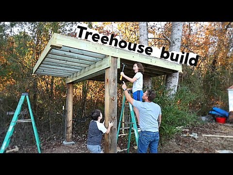 HOW TO BUILD A TREEHOUSE. Part 1 Building a treehouse platform.