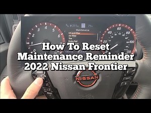 How to reset the service light on the Nissan Frontier pickup?