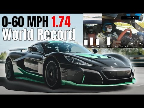 World Record Rimac Nevera Speed Runs Including 0-60 MPH And 0-249-0 MPH