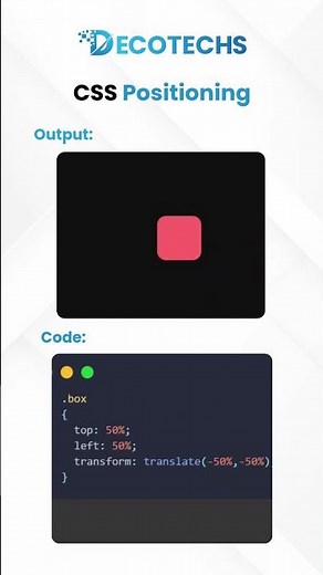 CSS Positioning Explained with Live Output 💻✨