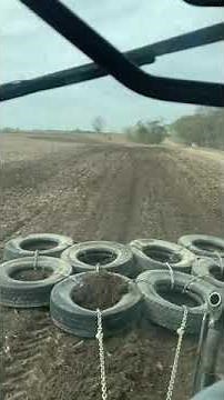 Home made tire drag harrow used to “smooth” out field.