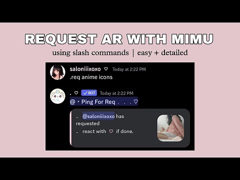 REQUEST AR WITH MIMU BOT | cute, easy & detailed | [ DISCORD TUTORIAL ]