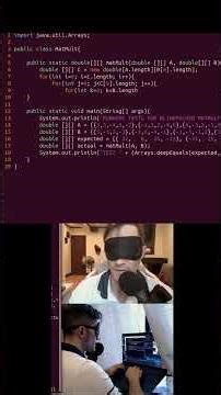 Blindfolded Matrix Multiplication in Java #coding #java # #maths