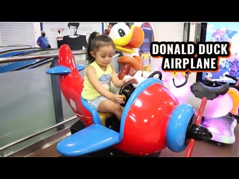 Donald Duck Airplane Kiddie Ride Coin Operated Video for Kids