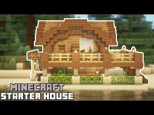 Minecraft | How to build a Simple Beach Starter House | Survival Base Tutorial
