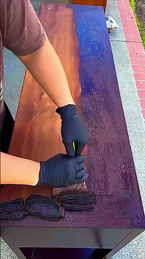 Applying and Wiping Wood Stain on Furniture