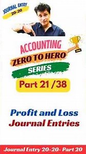 Profit and Loss Journal Entries | Journal Entry 20-20 series | Part 20 #journalentry #accounting