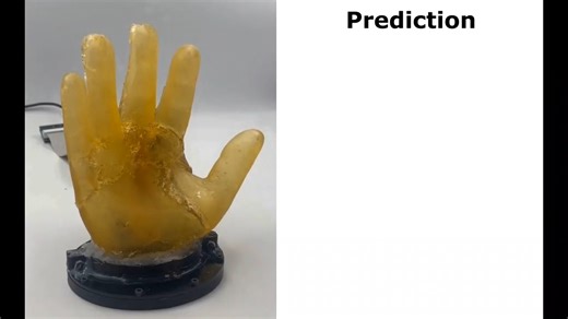 A new Science Robotics study describes a hollow hand built with artificial skin that can recognize and localize human touch on its surface. https://scim.ag/4jM8p6e | Science Robotics