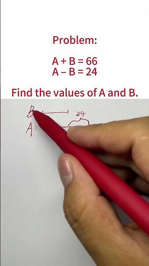 Solve Sum and Difference Problems Easily Without Equation | Pre-Algebra Easy #maths