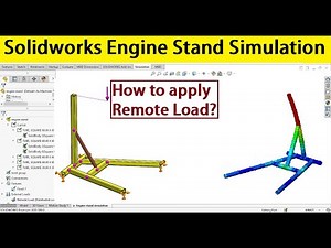 Solidworks remote load simulation [Engine Stand Analysis]